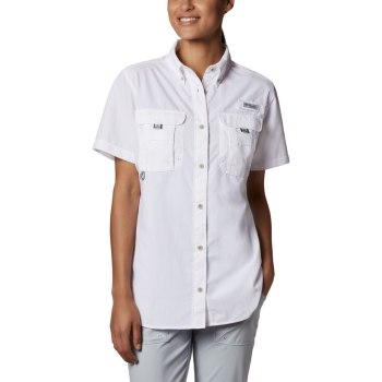 Dámské Košile Columbia PFG Bahama Short Sleeve Bílé NSODTJ576